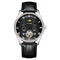 TEVISE T851A Moon Phase Automatic Mechanical Watch Roman Number Leather Band Men Watch
