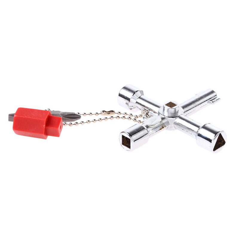 5 In 1 Cross Switch Key Wrench with Accessories Universal Square Triangle Train Electrical Cupboard
