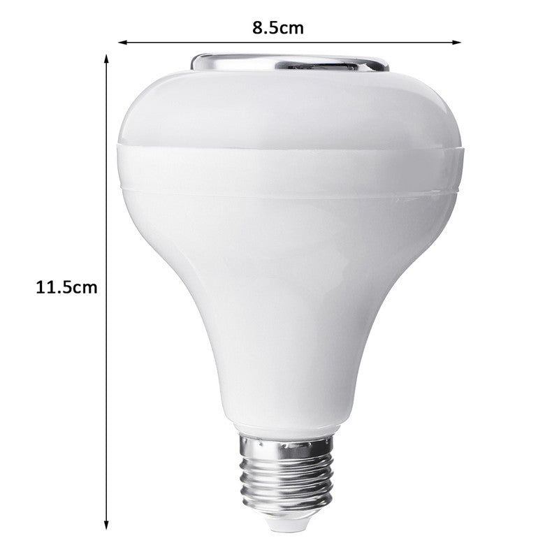 E27 12W Wireless bluetooth RGBW Music Playing Speaker LED Light Bulb with Remote Control AC100-240V