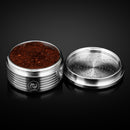 Stainless Steel Refillable Coffee Capsule Cup Reusable Coffee Pods w/ Pods Holder Coffee Spoon Brush for Nespresso