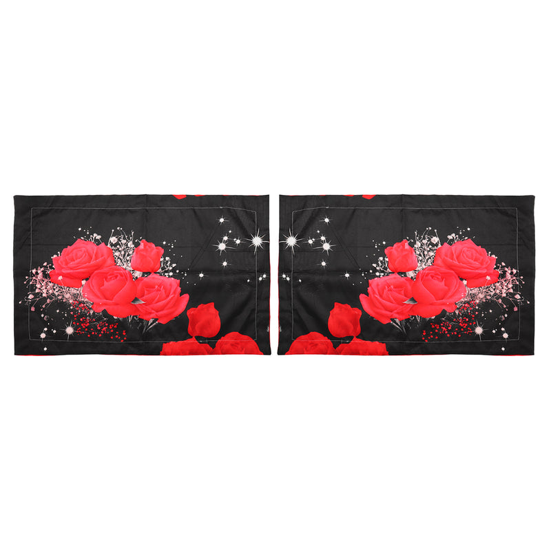3D Printed Bedding Sets Bedclothes Red Rose Bed Sheet Cover With 2 Pillowcases