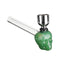 Modern Design 125MM Green Glass Skull Water Pipe Durable