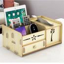 3 Colors Creative Pencil Pen Holder Storage Box Stationery Desk Rack Multifunctional Home/Office Desktop Organizer