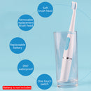 Electric Toothbrush IPX7 Waterproof One-touch Switch Soft Brush Head Low Noise Teeth Brush Whitening Kit