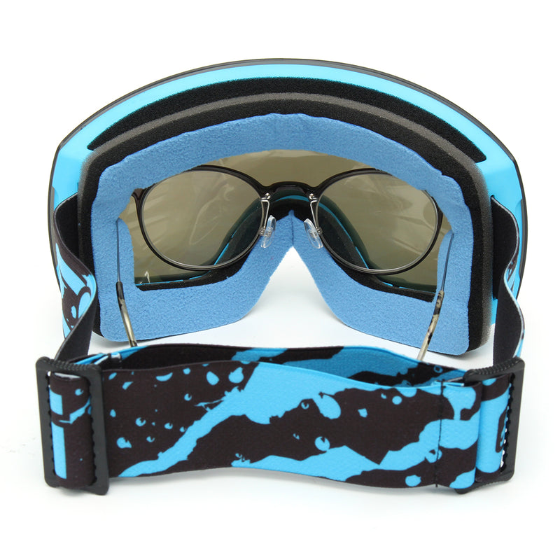 Winter Unisex Anti Fog Blue Dual Len Motor Bike Racing Outdooors Snowboard Ski Goggles