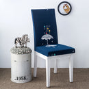 KCASA KC Elegant Flower Landscape Elastic Stretch Chair Covers Dining Room Home Wedding