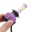 Pair H7 60W 6000LM 4-Sided LED Car Headlights Bulb Lamp Kit 6000K White IP68
