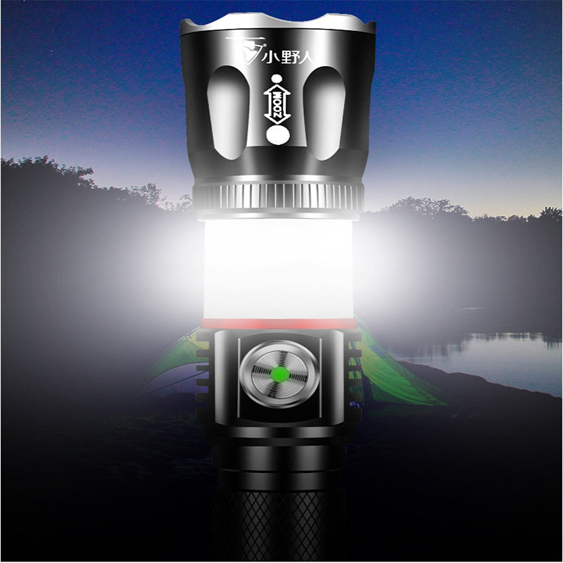 XANES M9 T6+COB Zoomable 4Modes USB Rechargeable LED Flashlight Outdoor Waterproof 18650 Flashlight with Tail Magnetic Suction