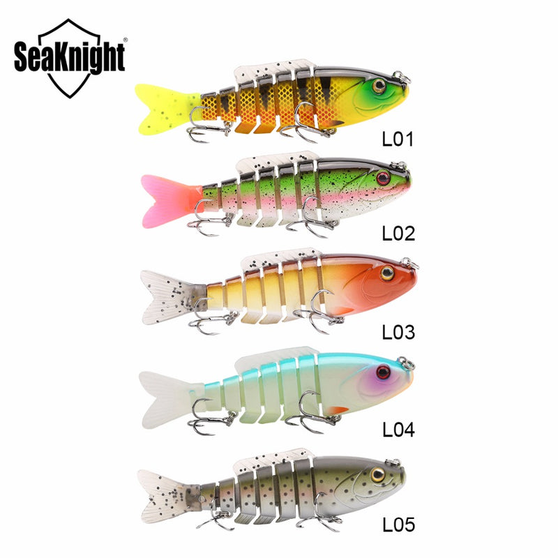 SeaKnight SK001 1PCS Hard Fishing Lure 80MM 19G Sinking Swimbait 7 Sections Jointed Bait