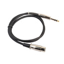 REXLIS BK3127-3 1/1.8/ 3M 3-Pin Male to Mono Female Shielded Microphone Audio Cable
