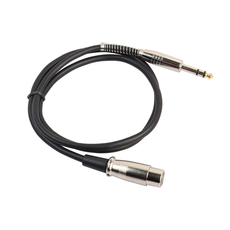 REXLIS BK3127-3 1/1.8/ 3M 3-Pin Male to Mono Female Shielded Microphone Audio Cable