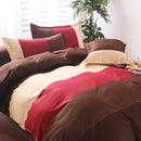 3 PCS Bedding Sets Stripe Style Quilt Cover Pillowcase For Queen Size