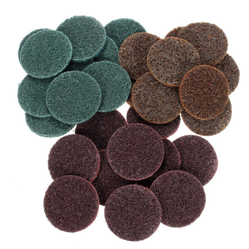 30pcs 2 Inch Roll Lock Sanding Disc Fine Medium Coarse Surface Conditioning Disc