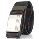 AWMN 125cm Men's Nylon Belt Magnetic Quick Release Metal Buckle Tactical Belt