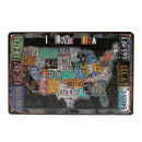 I Love USA Retro Metal Painting Sheet Metal Drawing Pub Home Cafe Poster Sign Tin Decor