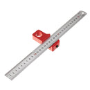 Adjustable 30cm Stainless Steel 45/90 Degree Line Scriber Angle Ruler Inch and Metric Magnetic Positioning Measuring Ruler Woodworking Tool