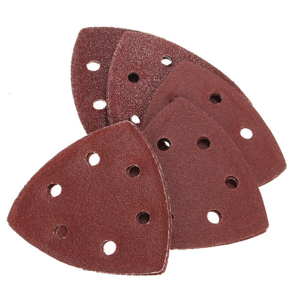 10pcs 90mm 40 60 80 100 120 Grit Sanding Sheets Triangle Sander Pads