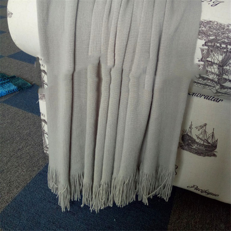 Cotton Cashmere Crochet Nordic Blankets Good Soft Sofa Cover Blanket Winter Bed Bedding Warm Soft Quilt Bed Supplies