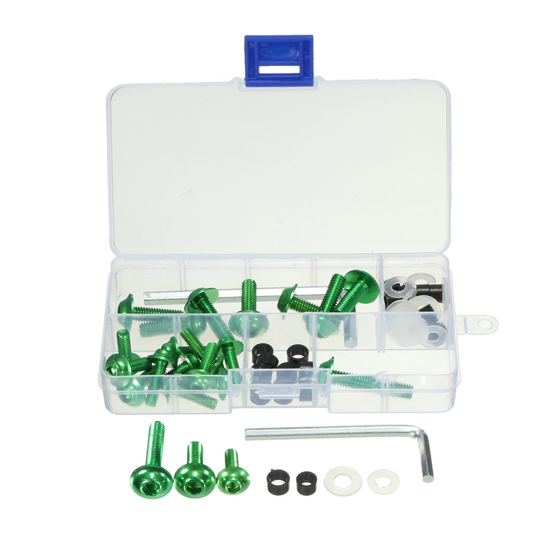 64pcs Motorcycle Sportbike Fairing Bolt Kit Body Fasteners Clip Screws Set