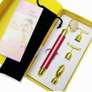 Electric Golden Beauty Bar Energy Face Vibrating Lifting Tightening Revitalization Massager Body Skin Care Set