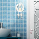 3D Mirror  Acrylic Silver Wall Sticker Decal Bathroom Toilet DIY Square Mirror Sticker