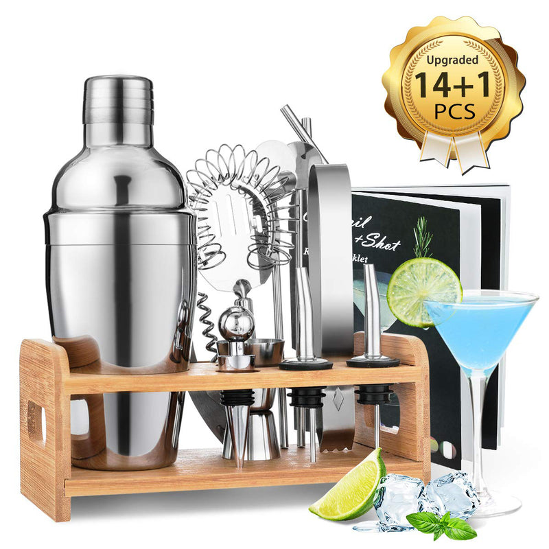 Cocktail  Shaker Bartender Bar Set Stainless Steel Beverage Mixer Bar Bartender Kit Bar Tool