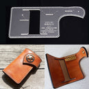 Acrylic Wallet Pattern Stencil Template Handmade Leather Craft Tool DIY Set Key Chain Case Holder