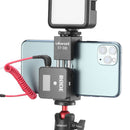 Ulanzi ST-08 Upgraded Phone Clip Clamp Holder with Cold Shoe Mount 1/4 Standard Screw Nut for Rode Wireless Go