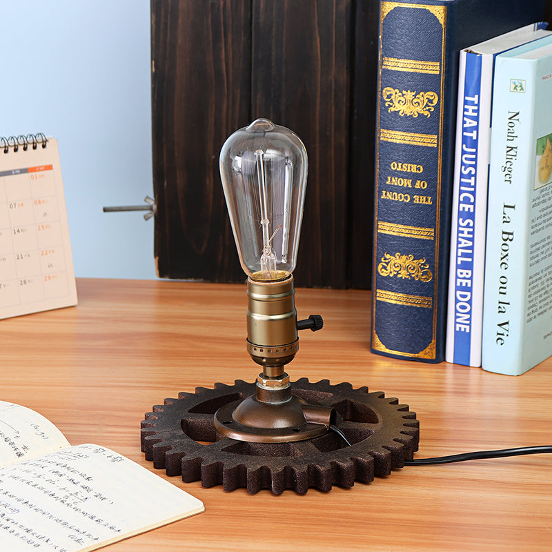 Retro Loft Industrial Fixture Transformed By Iron Pipe Table Desk Lamp Light