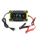 Enusic 12/24V 8A/4A Touch Screen Pulse Repair LCD Battery Charger For Car Motorcycle Lead Acid Battery Agm Gel Wet
