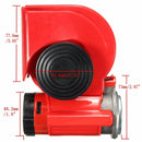DC 12V Red Twin Tone Air Blast Electric Horn Loudspeaker Steam With Relay For Motor Bike Car Boat