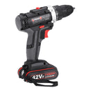 42V Li-Ion Battery Cordless Electric Impact Drill Driver Screwdriver LED Light