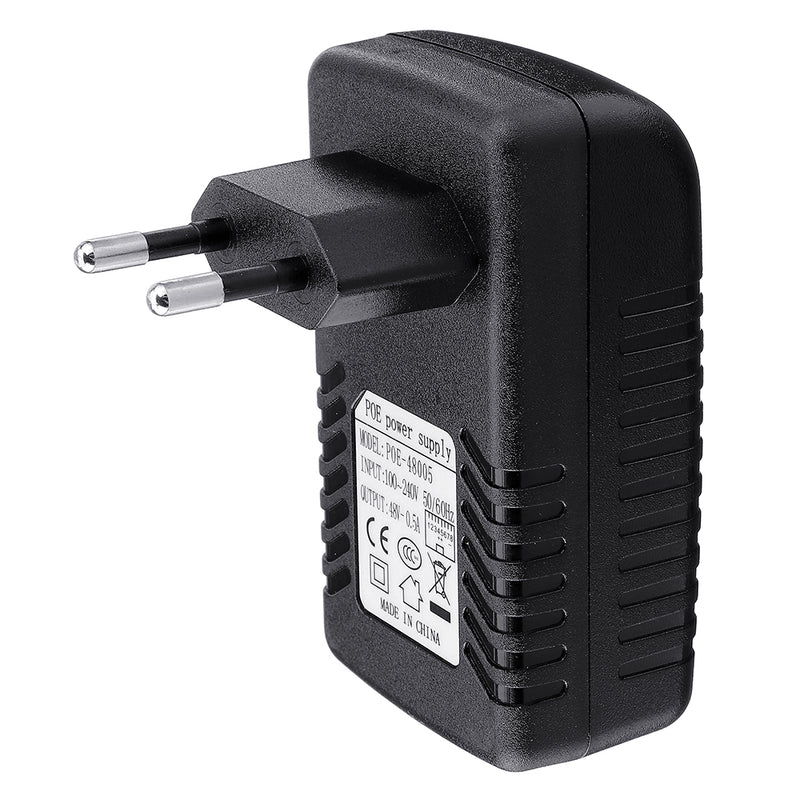 5pcs EU Plug CCTV Security 48V 0.5A 24W POE Wall Plug POE Injector Ethernet Adapter IP Camera Phone PoE Power Supply