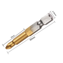 10pcs 50mm Titanium Coated 1/4 Inch Hex Shank PH2 Magnetic Anti Slip Electric Screwdriver Bit Set