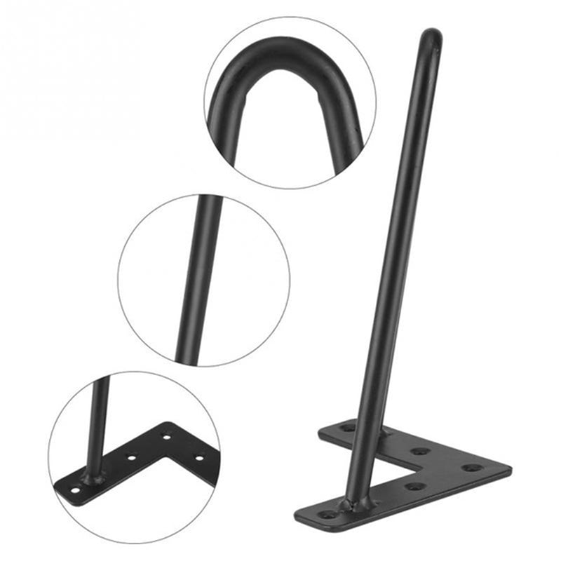 4pcs/Set Hairpin Metal Bar Table Legs 8/12/16/28 Inch DIY Coffee Desk Sofa Chair Folding Table