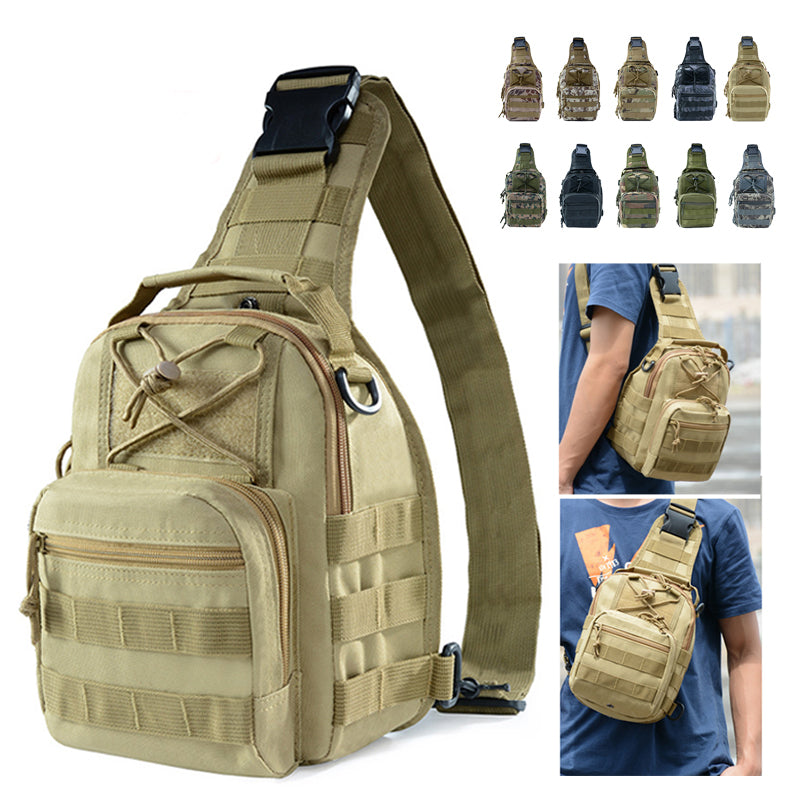 10L Men Outdoor Tactical Molle Backpack Assault Sling Bag Chest Shoulder Pack Camping Hiking