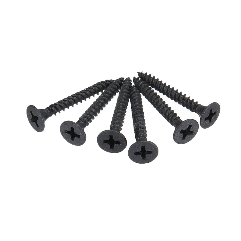 Suleve M3.5CP4 700Pcs M3.5 Cross Black Recessed Flat Head Self Tapping Ash Phosphorus Drywall Metric Threaded Wood Screw Nail Bolt
