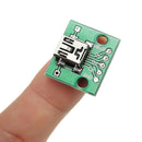 5pcs USB To DIP Female Head Mini-5P Patch To DIP 2.54mm Adapter Board