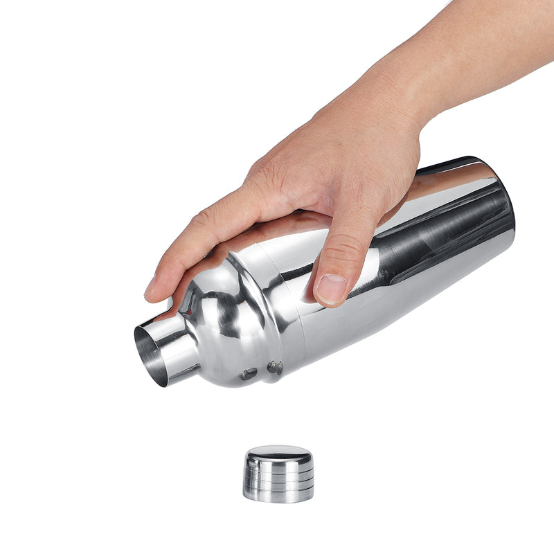 750ML Stainless Steel Cocktail Shaker Mixer Maker Drink Holder Container Bar