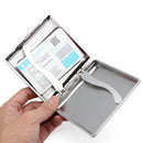 Black Pocket Leather Metal Tobacco 20 Smoke Holder Storage Case Cigarette case Cards Storage Case