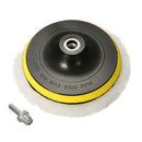 MATCC 4pcs 6 Inch Polishing Buffer Pad Polishing Bonnets Lambs Wool With M14 Drill Adapter