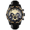 SKMEI 9189 Sports Luxury Leather Strap Luminous Waterproof Men Watch Quartz Watch