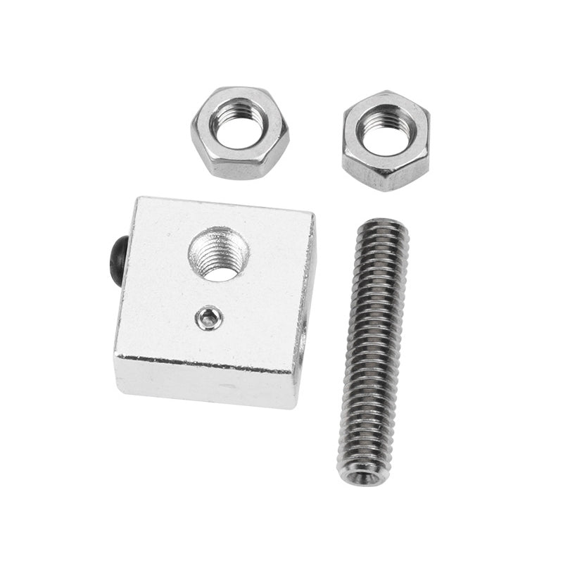 MK8 Aluminum Heating Block + 1.75mm 0.2/0.3/0.4/0.5/0.8mm Nozzle + M6*30mm Throat Kit For 3D Printer