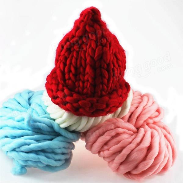 250g 16 Colors Super Thick Cotton Knitting Wool Yarn DIY Hat Scarf Sweater Yarn Ball