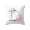 Simple Nordic Style Pink Alphabet ABC Pattern Throw Pillow Cover Home Sofa Creative Art Pillow Case