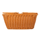 Square Woven Hand Storage Baskets Double Folding Handles Picnic Basket for Outdoor Living