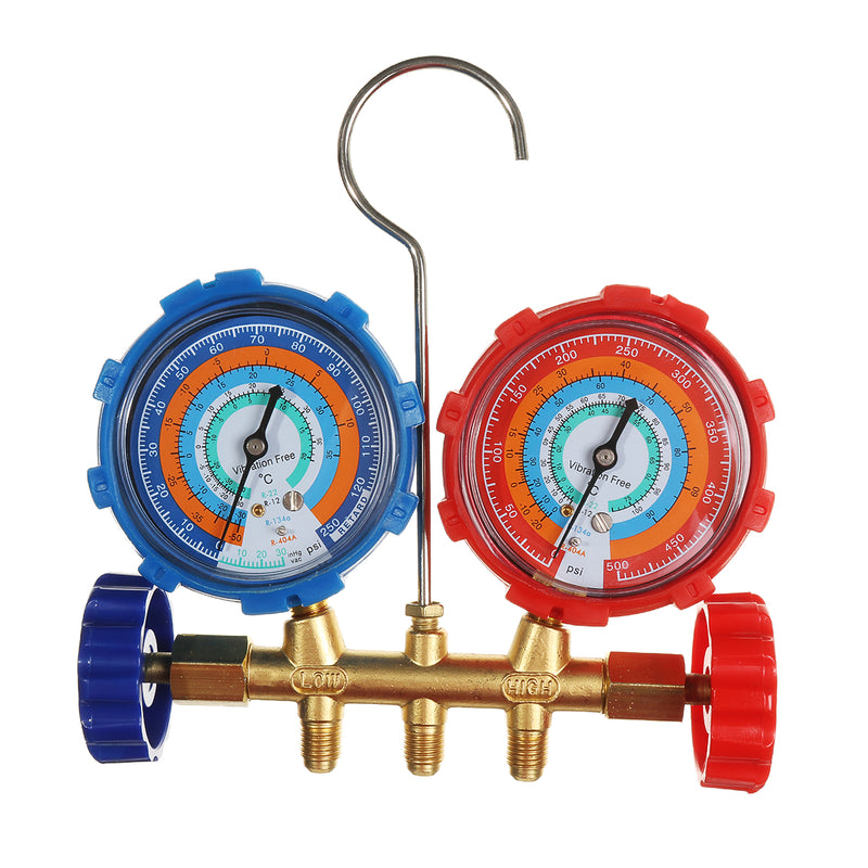 Air Conditioning AC Diagnostic Manifold Gauge Tool Set Refrigeration For 134A