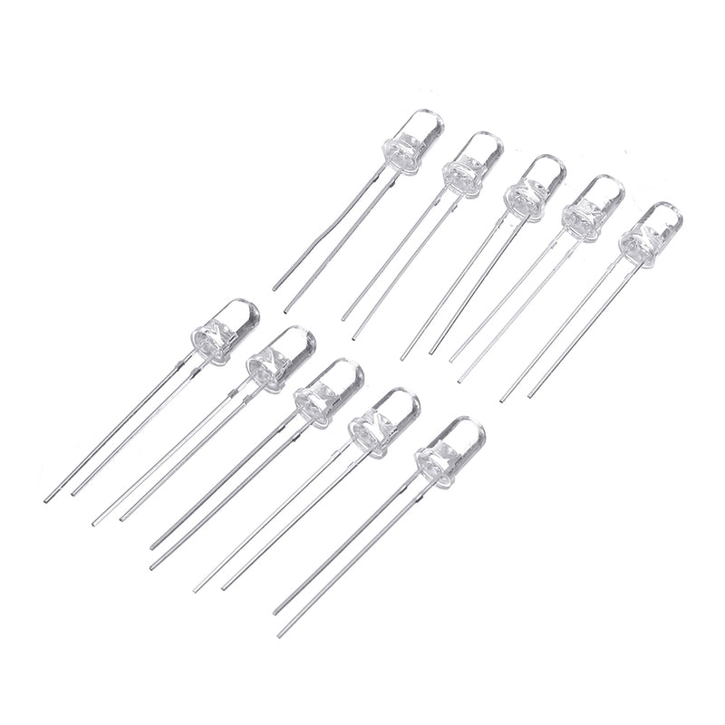 500pcs 5mm LED Diode 5 mm Assorted Kit Clear Warm White Green Red Blue UV Yellow Orange Pink F5 DIP DIY Light Emitting Diode Set