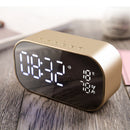 yAyusi S2 Dual Units Wireless bluetooth Speaker LED Display Mirror Alarm Clock FM Radio Subwoofer