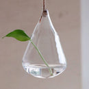 Hanging Water Drop Shaped Glass Hydroponics Flower Vase Home Garden Wedding Party Decoration